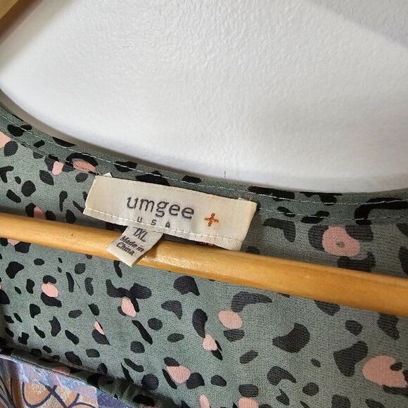 EUC LIKE NEW UMGEE + BOHO PATCH LIKE PRINT LONG/DUSTER KIMONO TOP SIZE 1XL - Picture 13 of 16